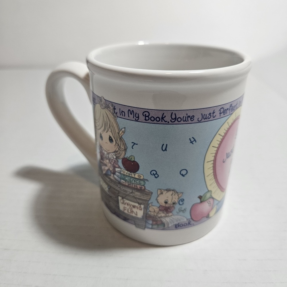Precious Moments 1997 You're Perfect my Book Teacher Coffee Tea Mug Enesco vtg - Picture 8 of 14